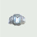Ring Aquamarine Ring Diamonds Art Deco 58 Facettes