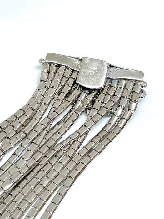 Bracelet Bracelet vintage en or blanc, saphirs 58 Facettes
