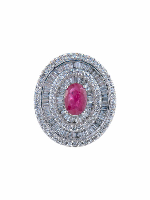 Bague 52 Bague Rubis et Diamants 58 Facettes