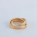 Ring 51 TRINITY YELLOW GOLD DIAMOND RING 58 Facettes