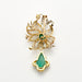 Brooch Floral brooch Emeralds Diamonds 58 Facettes