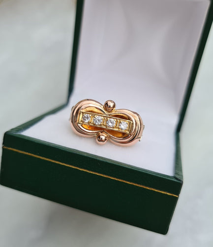 Bague 49.5 Bague Trois Ors 1940 Diamants 58 Facettes 339