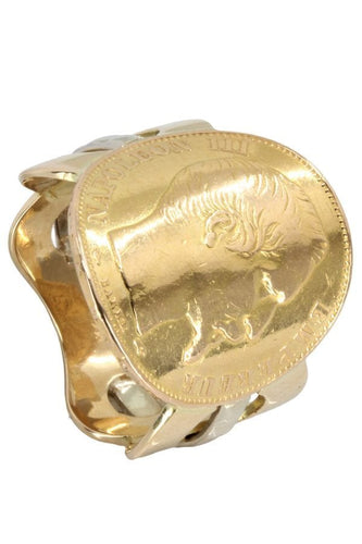 Bague BAGUE PIÈCE 20 FRANCS NAPOLÉON III 58 Facettes 051671