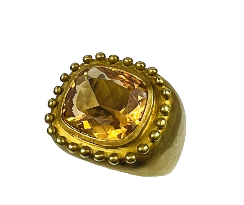 Bague 50 Bague Or Jaune Citrine 58 Facettes 20400000777