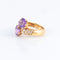 Bague Bague Toi & Moi, Améthystes & Diamants 58 Facettes