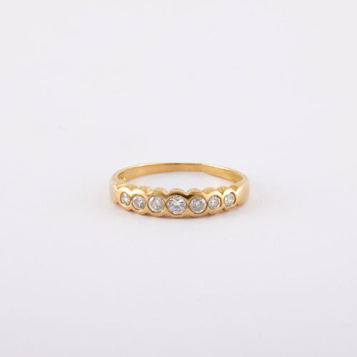 Bague 51 Demi-alliance 7 Diamants 58 Facettes JE500