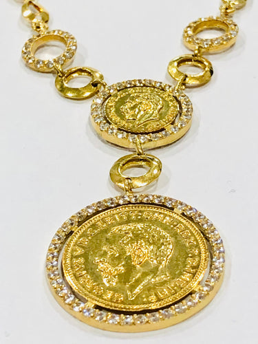 Collier Collier pièce or jaune 58 Facettes