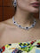 Collier Collier de cocktail diamants et saphirs Ceylon or blanc 58 Facettes NECK 88