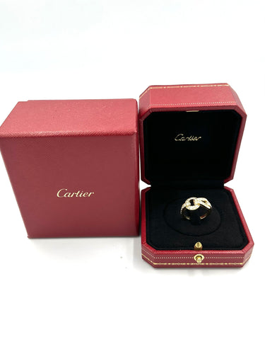 Bague CARTIER. Collection Agrafe, bague en or jaune et diamants 58 Facettes