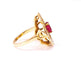 Ring Rubellite and diamond flower ring 58 Facettes Flower/R
