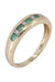 EMERALD AND DIAMOND HALF ALLIANCE RING 58 Facettes 066161