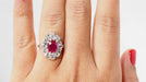 Ring 52.5 Natural ruby ​​and diamond Pompadour ring 58 Facettes 31889