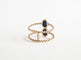 Bague 50.5 Bague Or Jaune et Lapis Lazulli 58 Facettes