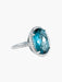 Ring 52 Blue Topaz Ring Diamonds 58 Facettes
