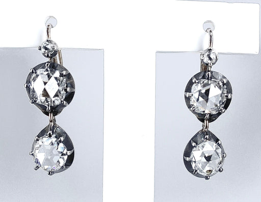 Earrings Rose-cut diamond earrings 58 Facettes AB187