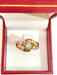 Ring Old rose gold and white diamond trilogy ring 58 Facettes