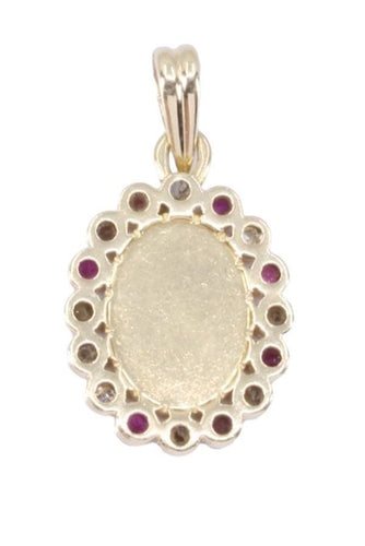 Pendentif AUGIS - MÉDAILLE D'AMOUR RUBIS ET DIAMANTS 58 Facettes 073871