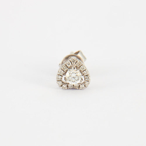 Boucles d'oreilles Boucles d'oreilles cœurs en Or blanc diamants 58 Facettes