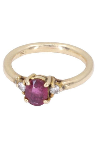 Bague BAGUE MODERNE RUBIS ET DIAMANTS 58 Facettes 081881