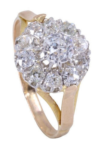 Bague BAGUE MARGUERITE ANCIENNE DIAMANTS 58 Facettes 073471