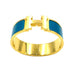 HERMÈS bracelet. Gold metal and enamel bracelet 58 Facettes