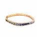Bracelet Bracelet rainbow or jaune saphirs et diamants 58 Facettes