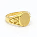 Ring 60 Round signet ring Yellow gold 58 Facettes D359735LF