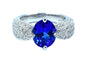 Bague Bague or blanc tanzanite et diamants 58 Facettes