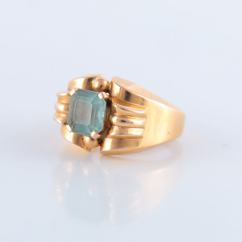 Bague 52 Bague Tank Spinelle de synthèse 58 Facettes JE100