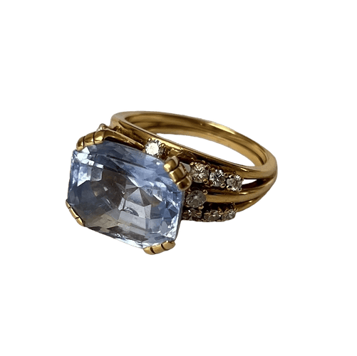 Bague Bague Fabergé Or Jaune, Saphir, Diamants 58 Facettes 18900063143