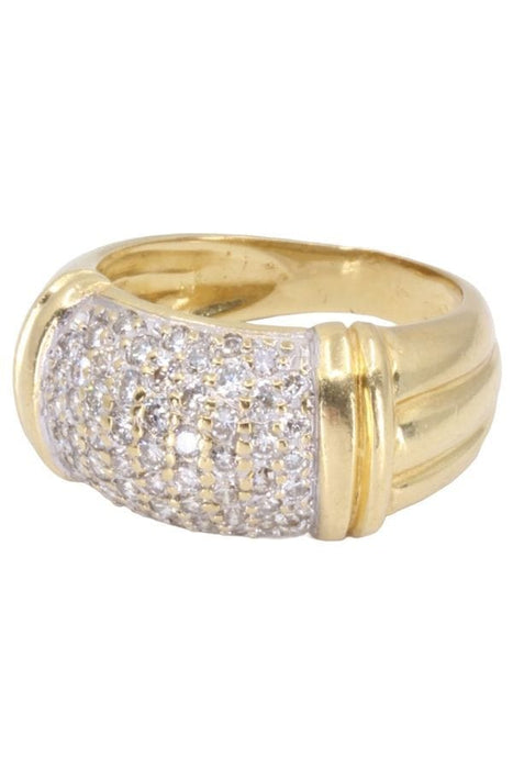 Bague 56 Bague Or jaune pavage Diamants 58 Facettes 080641