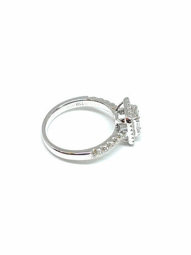 Bague Bague en or blanc, diamants 58 Facettes