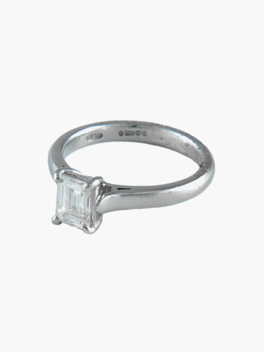 Bague Solitaire taille Emeraude 58 Facettes