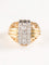 Bague 59 Bague en or jaune, platine et diamants 58 Facettes