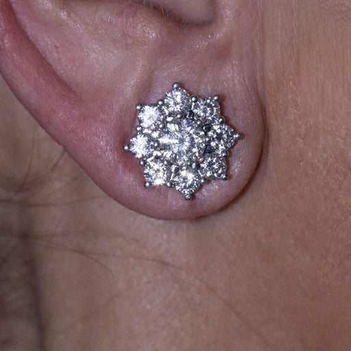 Boucles d'oreilles Boucles d'oreilles en Or Blanc et Diamants 58 Facettes D360600LF