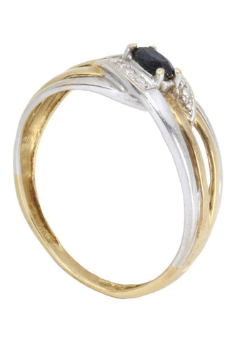 Bague BAGUE MODERNE SAPHIR ET DIAMANTS 58 Facettes 054841