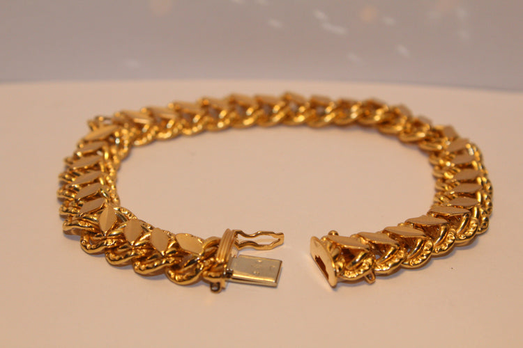 Bracelet Bracelet maillons et losanges texturés 58 Facettes 11656