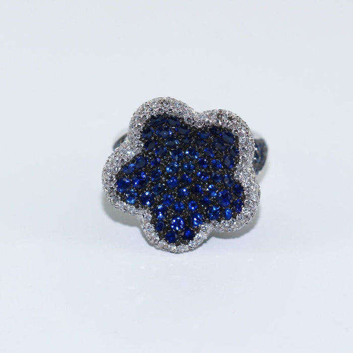 Bague Bague Fleur saphirs diamants 58 Facettes