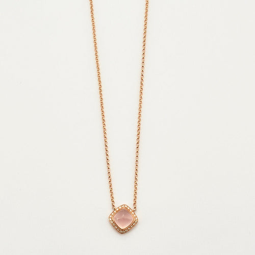 Collier FRED – Collier PAIN DE SUCRE Quartz rose 58 Facettes