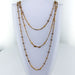 Filigree long necklace Yellow gold 3 rows 58 Facettes