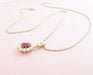 Necklace Necklace/Pendant Yellow Gold, Ruby & Diamonds 58 Facettes AA 1581