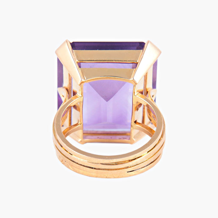 Bague 50 Bague Or jaune Pierre violette 58 Facettes