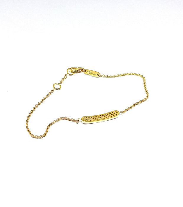 Bracelet Bracelet or jaune et diamants motif barrette 58 Facettes