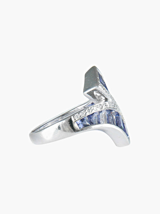 Bague 52 Bague Saphirs et Diamants 58 Facettes