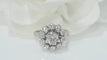 Bague 49.5 Bague marguerite en or blanc et diamants 58 Facettes 32186