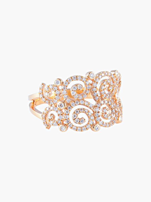 Bague 52 Bague ruban diamants or 58 Facettes