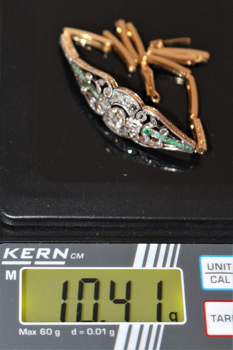 Bracelet Bracelet diamants et émeraudes 58 Facettes 520
