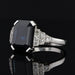 Ring 53 Old art deco sapphire diamond ring 58 Facettes 22-108