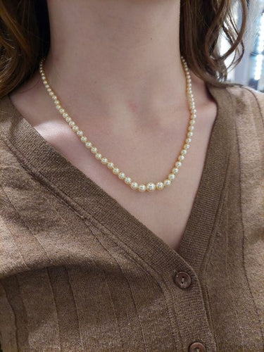 Collier COLLIER DE PERLES EN CHUTE ET RUBIS 58 Facettes 074501