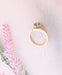 Ring Emerald Ring Diamonds Yellow gold 58 Facettes AA 1488